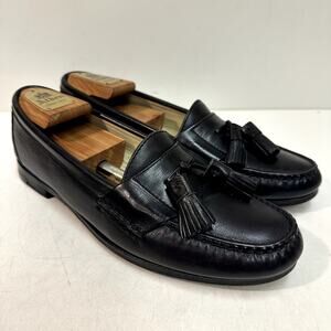 EUC Rancourt & Co x Cole Haan Tassel Loafer Moc Black Calf Made in Maine USA 9.5
